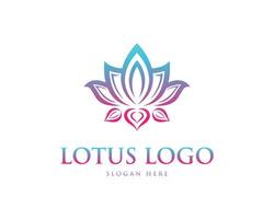 Beauty Lotus Flowers Logo Design Vector Template.