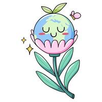 Flower Illustration for Earth Day Celebration vector