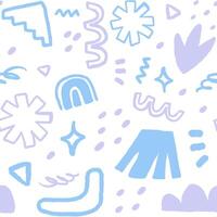 Fun Doodle Seamless Pattern for Background and Textile Prints vector
