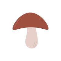 Flat style mushroom for teaching preschool children. Cards in simple style for children's development. vector