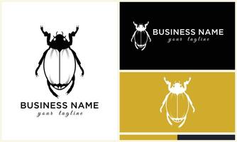 silhouette beetle insect ant template vector