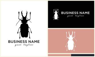 silhouette beetle insect ant template vector