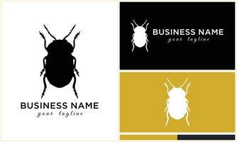 silhouette beetle insect ant template vector