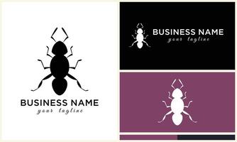 silhouette beetle insect ant template vector