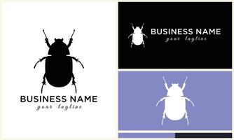 silhouette beetle insect ant template vector