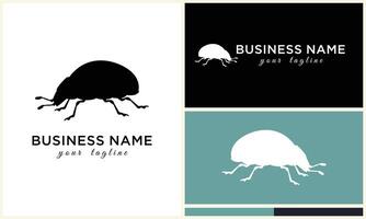 silhouette beetle insect ant template vector