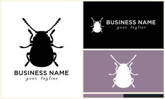 silhouette beetle insect ant template vector