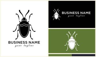 silhouette beetle insect ant template vector