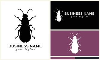 silhouette beetle insect ant template vector