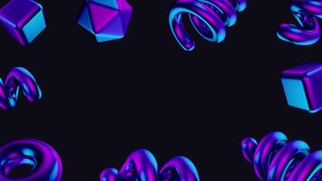 Abstract gradient moving geometric shapes video background