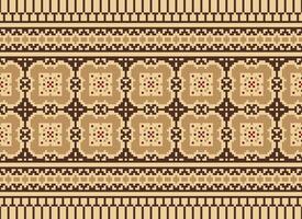 Knitted ethnic pattern, Vector cross stitch oriental background, Embroidery retro jacquard style, Purple pattern square native, Design for textile, fabric, carpet, rug, fibres