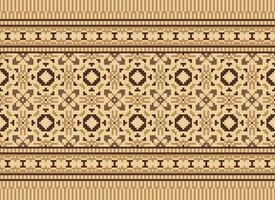 Knitted ethnic pattern, Vector cross stitch oriental background, Embroidery retro jacquard style, Purple pattern square native, Design for textile, fabric, carpet, rug, fibres