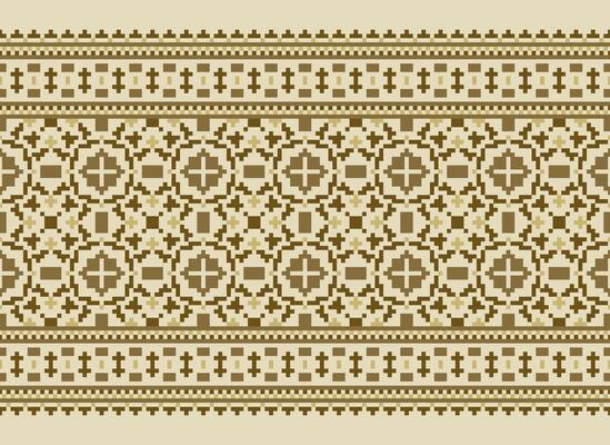 Knitted ethnic pattern, Vector cross stitch oriental background, Embroidery retro jacquard style, Purple pattern square native, Design for textile, fabric, carpet, rug, fibres