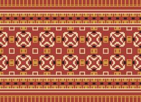 Knitted ethnic pattern, Vector cross stitch oriental background, Embroidery retro jacquard style, Purple pattern square native, Design for textile, fabric, carpet, rug, fibres
