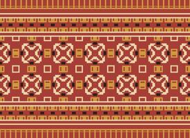 Knitted ethnic pattern, Vector cross stitch oriental background, Embroidery retro jacquard style, Purple pattern square native, Design for textile, fabric, carpet, rug, fibres