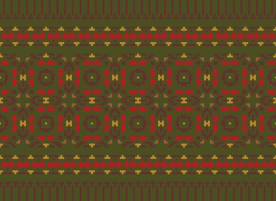 Knitted ethnic pattern, Vector cross stitch oriental background, Embroidery retro jacquard style, Purple pattern square native, Design for textile, fabric, carpet, rug, fibres
