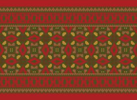 Knitted ethnic pattern, Vector cross stitch oriental background, Embroidery retro jacquard style, Purple pattern square native, Design for textile, fabric, carpet, rug, fibres