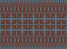 Knitted ethnic pattern, Vector cross stitch oriental background, Embroidery retro jacquard style, Purple pattern square native, Design for textile, fabric, carpet, rug, fibres