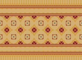 Knitted ethnic pattern, Vector cross stitch oriental background, Embroidery retro jacquard style, Purple pattern square native, Design for textile, fabric, carpet, rug, fibres
