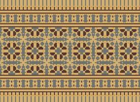 de punto étnico patrón, vector cruzar puntada oriental fondo, bordado retro jacquard estilo, púrpura modelo cuadrado nativo, diseño para textil, tela, alfombra, alfombra, fibras