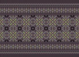 Knitted ethnic pattern, Vector cross stitch oriental background, Embroidery retro jacquard style, Purple pattern square native, Design for textile, fabric, carpet, rug, fibres