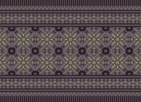 Knitted ethnic pattern, Vector cross stitch oriental background, Embroidery retro jacquard style, Purple pattern square native, Design for textile, fabric, carpet, rug, fibres