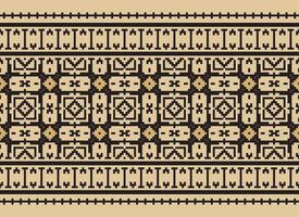 Knitted ethnic pattern, Vector cross stitch oriental background, Embroidery retro jacquard style, Purple pattern square native, Design for textile, fabric, carpet, rug, fibres