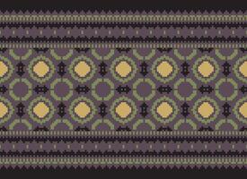 Knitted ethnic pattern, Vector cross stitch oriental background, Embroidery retro jacquard style, Purple pattern square native, Design for textile, fabric, carpet, rug, fibres