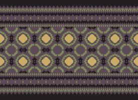 Knitted ethnic pattern, Vector cross stitch oriental background, Embroidery retro jacquard style, Purple pattern square native, Design for textile, fabric, carpet, rug, fibres