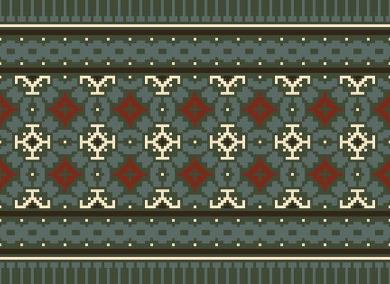 Knitted ethnic pattern, Vector cross stitch oriental background, Embroidery retro jacquard style, Purple pattern square native, Design for textile, fabric, carpet, rug, fibres