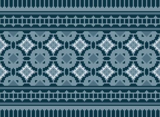Knitted ethnic pattern, Vector cross stitch oriental background, Embroidery retro jacquard style, Purple pattern square native, Design for textile, fabric, carpet, rug, fibres