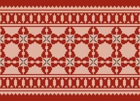 Knitted ethnic pattern, Vector cross stitch oriental background, Embroidery retro jacquard style, Purple pattern square native, Design for textile, fabric, carpet, rug, fibres