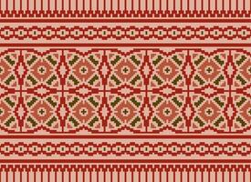 Knitted ethnic pattern, Vector cross stitch oriental background, Embroidery retro jacquard style, Purple pattern square native, Design for textile, fabric, carpet, rug, fibres