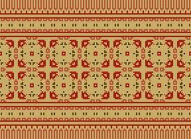 Knitted ethnic pattern, Vector cross stitch oriental background, Embroidery retro jacquard style, Purple pattern square native, Design for textile, fabric, carpet, rug, fibres
