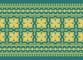 Knitted ethnic pattern, Vector cross stitch oriental background, Embroidery retro jacquard style, Purple pattern square native, Design for textile, fabric, carpet, rug, fibres