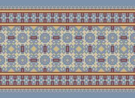 Knitted ethnic pattern, Vector cross stitch oriental background, Embroidery retro jacquard style, Purple pattern square native, Design for textile, fabric, carpet, rug, fibres