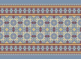 Knitted ethnic pattern, Vector cross stitch oriental background, Embroidery retro jacquard style, Purple pattern square native, Design for textile, fabric, carpet, rug, fibres