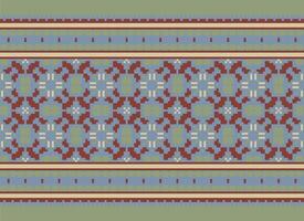 Knitted ethnic pattern, Vector cross stitch oriental background, Embroidery retro jacquard style, Purple pattern square native, Design for textile, fabric, carpet, rug, fibres