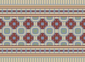 Knitted ethnic pattern, Vector cross stitch oriental background, Embroidery retro jacquard style, Purple pattern square native, Design for textile, fabric, carpet, rug, fibres