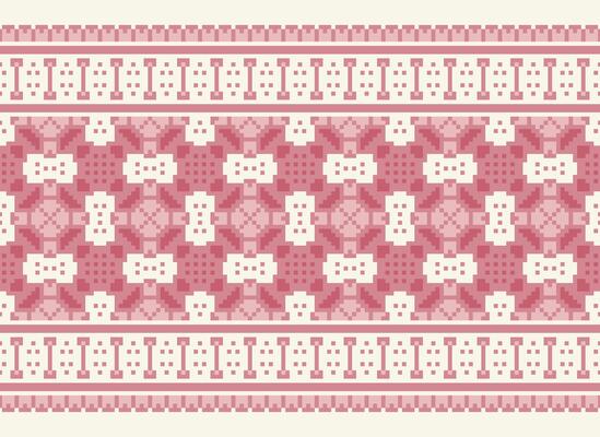 Geometric ethnic pattern. Pixel pattern. Design for clothing, fabric, background, wallpaper, wrapping, batik. Knitwear, Embroidery style. Aztec geometric art ornament print. Vector illustration.