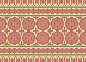 Geometric ethnic pattern. Pixel pattern. Design for clothing, fabric, background, wallpaper, wrapping, batik. Knitwear, Embroidery style. Aztec geometric art ornament print. Vector illustration.