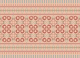 Geometric ethnic pattern. Pixel pattern. Design for clothing, fabric, background, wallpaper, wrapping, batik. Knitwear, Embroidery style. Aztec geometric art ornament print. Vector illustration.