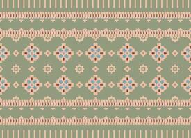 Geometric ethnic pattern. Pixel pattern. Design for clothing, fabric, background, wallpaper, wrapping, batik. Knitwear, Embroidery style. Aztec geometric art ornament print. Vector illustration.