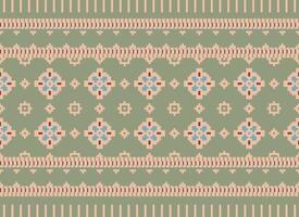 Geometric ethnic pattern. Pixel pattern. Design for clothing, fabric, background, wallpaper, wrapping, batik. Knitwear, Embroidery style. Aztec geometric art ornament print. Vector illustration.