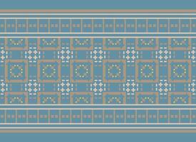 Geometric ethnic pattern. Pixel pattern. Design for clothing, fabric, background, wallpaper, wrapping, batik. Knitwear, Embroidery style. Aztec geometric art ornament print. Vector illustration.