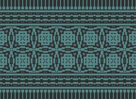 Geometric ethnic pattern. Pixel pattern. Design for clothing, fabric, background, wallpaper, wrapping, batik. Knitwear, Embroidery style. Aztec geometric art ornament print. Vector illustration.