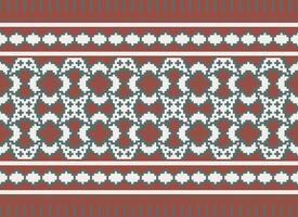 Geometric ethnic pattern. Pixel pattern. Design for clothing, fabric, background, wallpaper, wrapping, batik. Knitwear, Embroidery style. Aztec geometric art ornament print. Vector illustration.