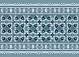 Geometric ethnic pattern. Pixel pattern. Design for clothing, fabric, background, wallpaper, wrapping, batik. Knitwear, Embroidery style. Aztec geometric art ornament print. Vector illustration.