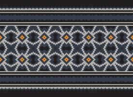 Beautiful floral cross stitch pattern.geometric ethnic oriental pattern traditional background.Aztec style abstract vector illustration.design for texture,fabric,clothing,wrapping,decoration,carpet.