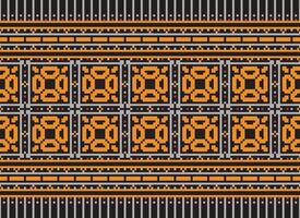 Beautiful floral cross stitch pattern.geometric ethnic oriental pattern traditional background.Aztec style abstract vector illustration.design for texture,fabric,clothing,wrapping,decoration,carpet.